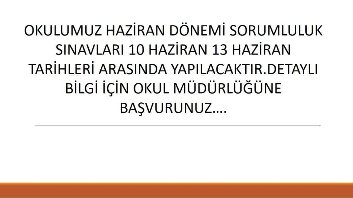 HAZİRAN SORUMLULUK SINAVI
